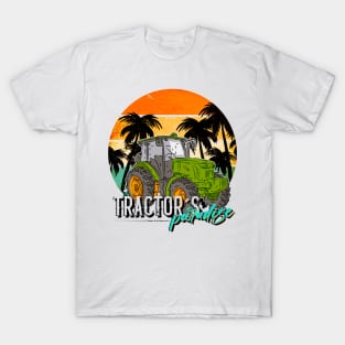 Tractor's Paradise The Tractor Paradise Palm Summer Beach T-Shirt